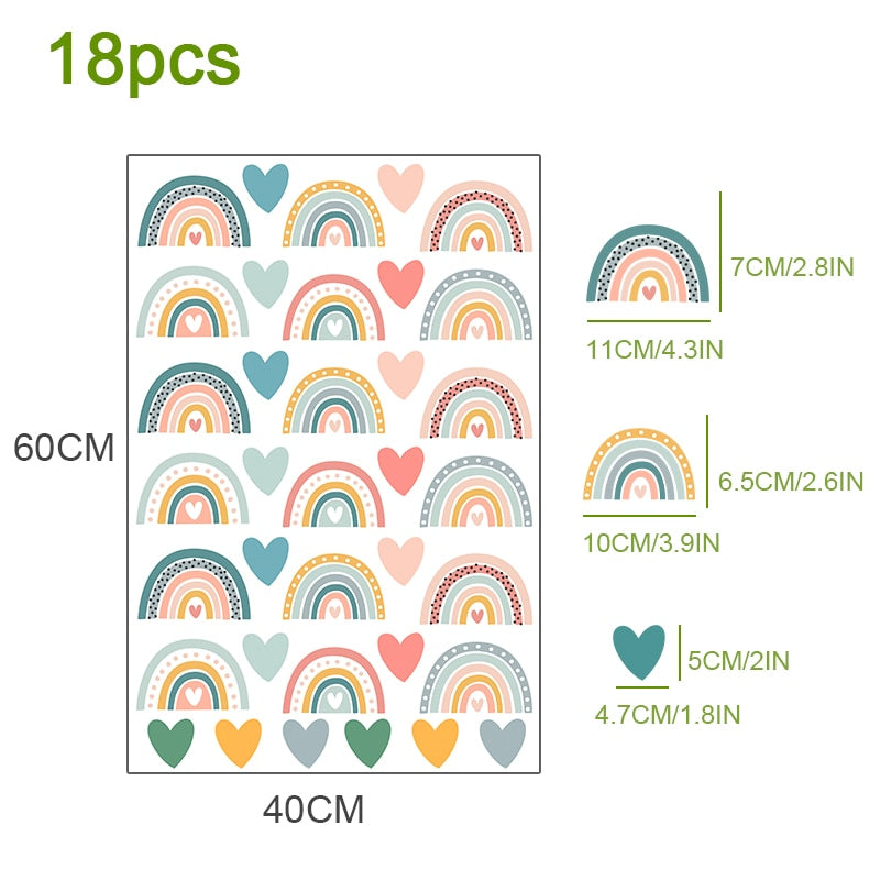 Bohomian Wall Decals Rainbow Patterns