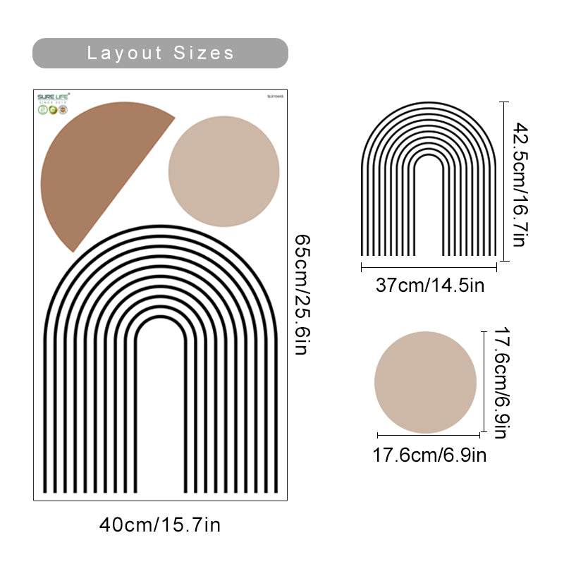 Bohemian Wall Decals Rainbow Geometric Vinyl