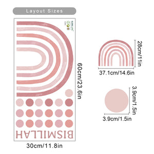 Boho Wall Decals Rainbows