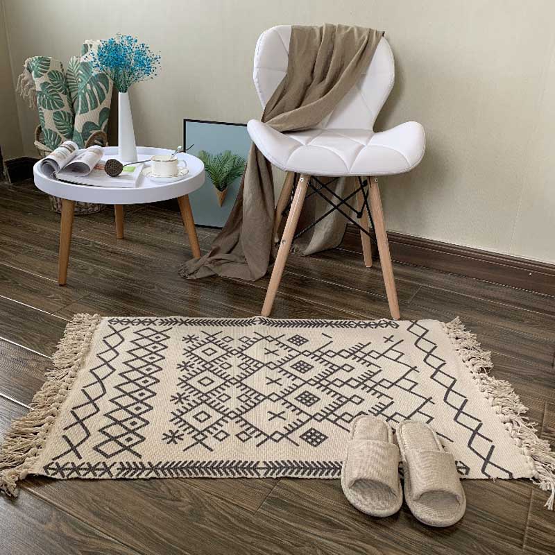Soft Tassel Cotton Area Rug