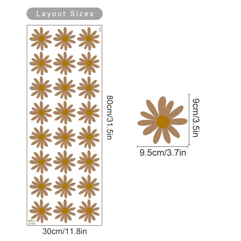 Cartoon Wall Decals Daisy Flower