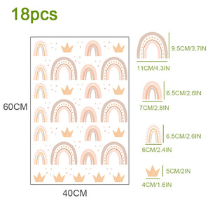Bohomian Wall Decals Rainbow Patterns