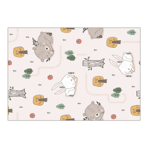 Nursery Cartoon Style Rectangle Area Rug