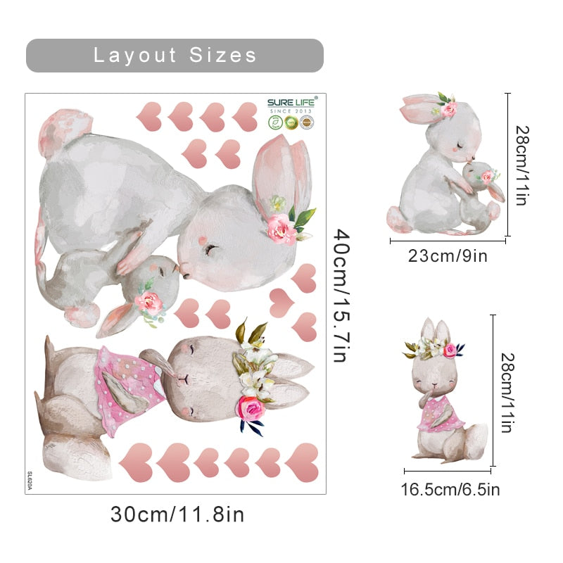 Nursery Wall Decals Cute Bunny