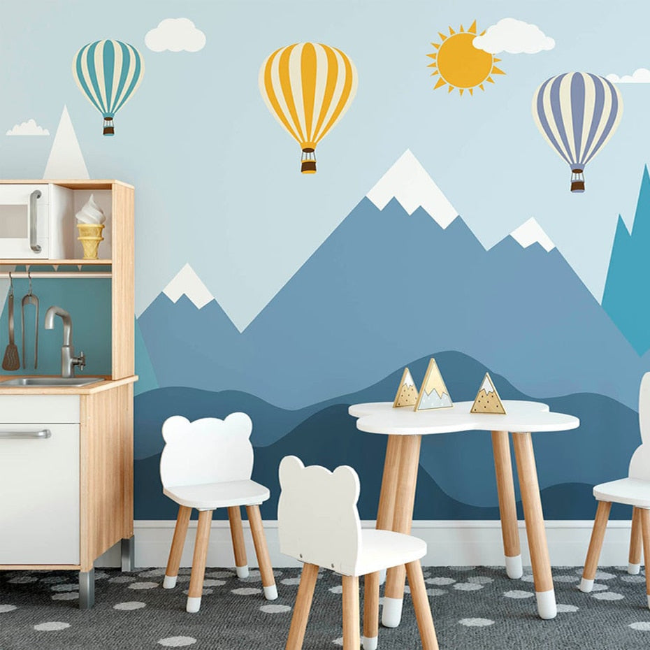 Nursery Wall Decals Custom Size Blue Mountains
