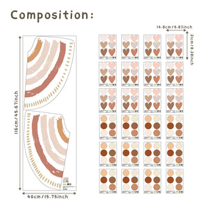 Boho Pattern Rainbows Wall Decals