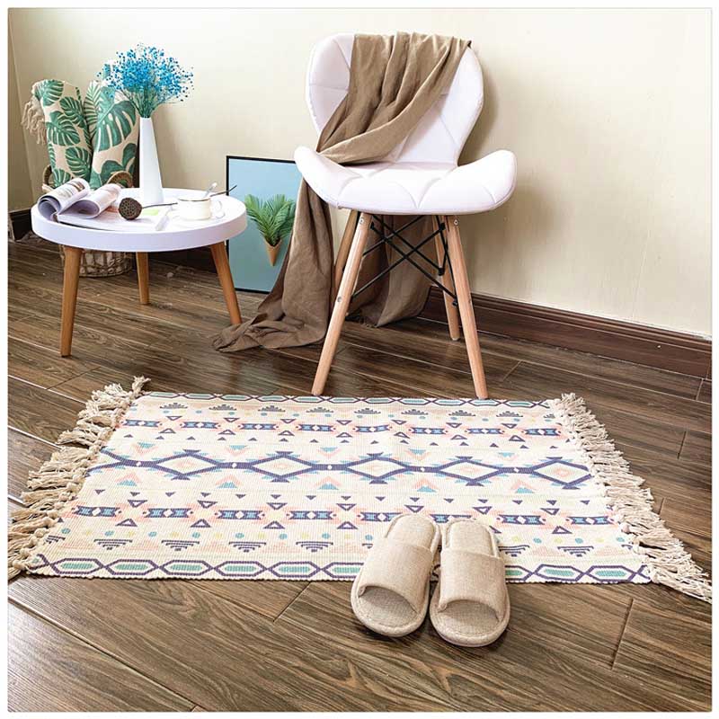Soft Tassel Cotton Area Rug