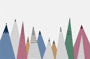 Colorful Mountains Wallpaper Mural