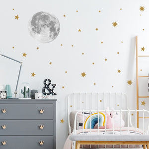 Nursery Wall Decals Moon & Stars