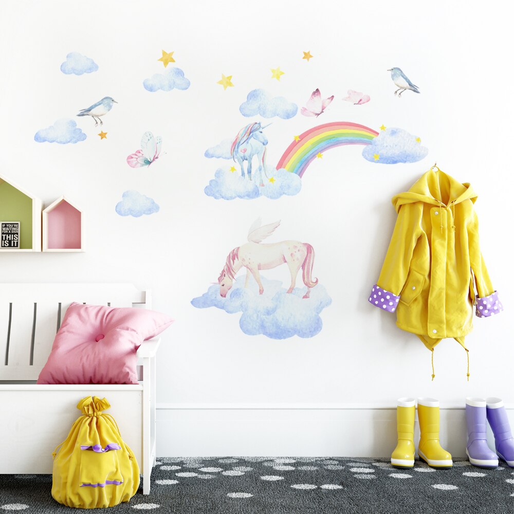 Unicorns And Rainbows Wall Decals