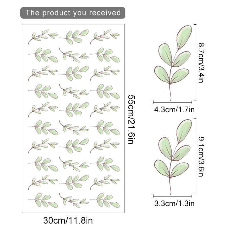 Garden Leaves Pattern Wall Decals