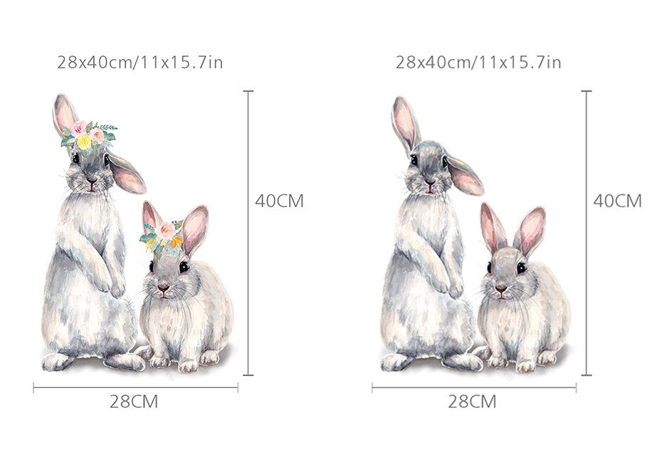 Nursery Wall Decal Baby Rabbits