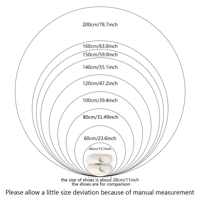 Fluffy Thick Area Round Rug