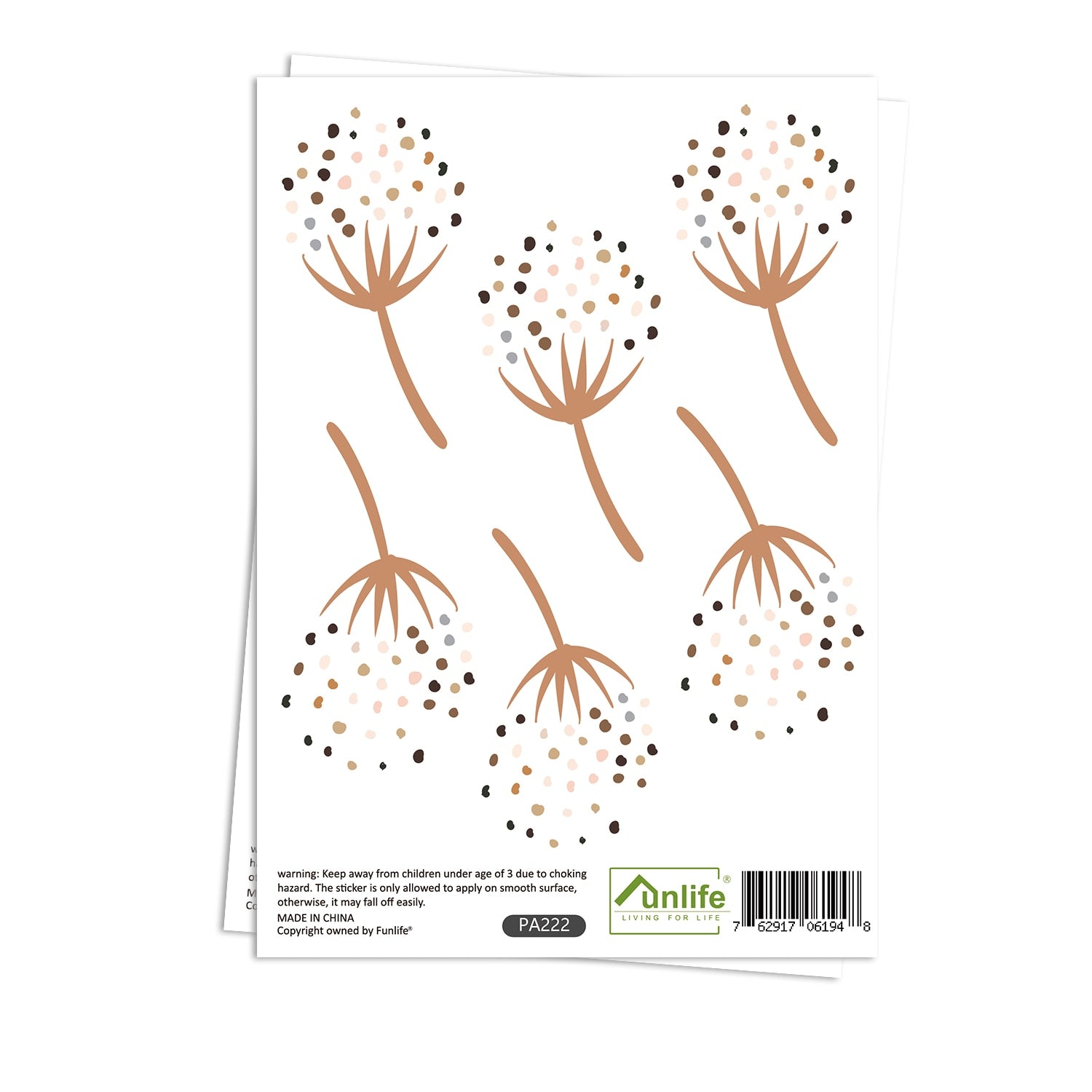 Pattern Wall Decals Boho Dandelion Flowers