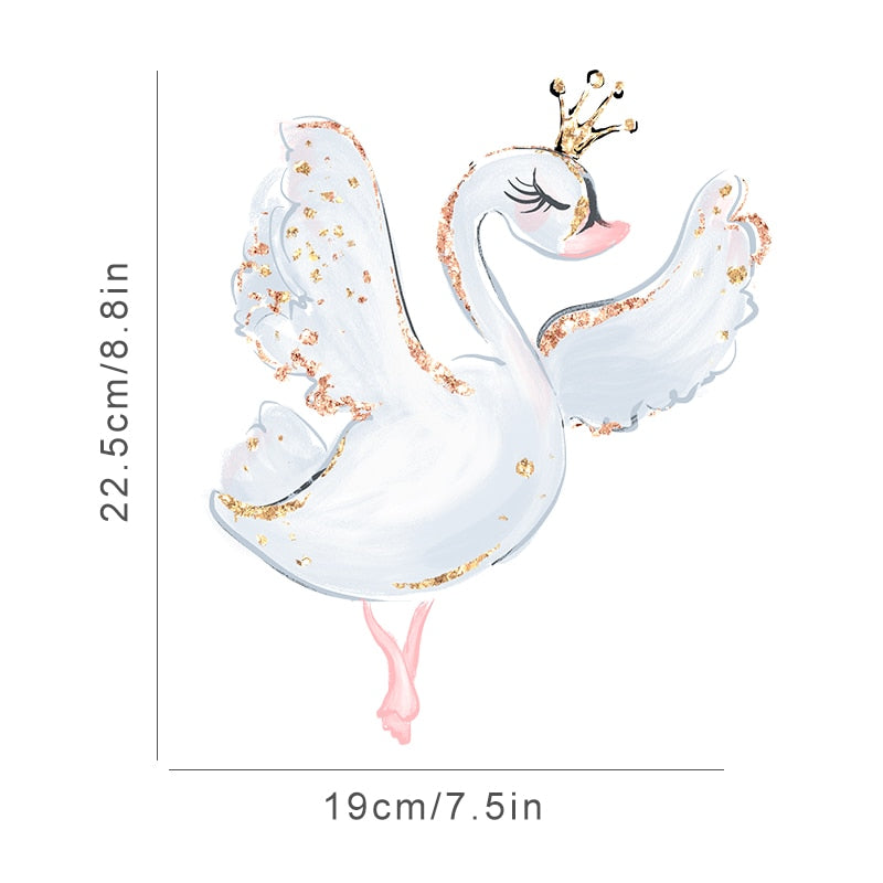 Nursery Wall Decals Swan Girls