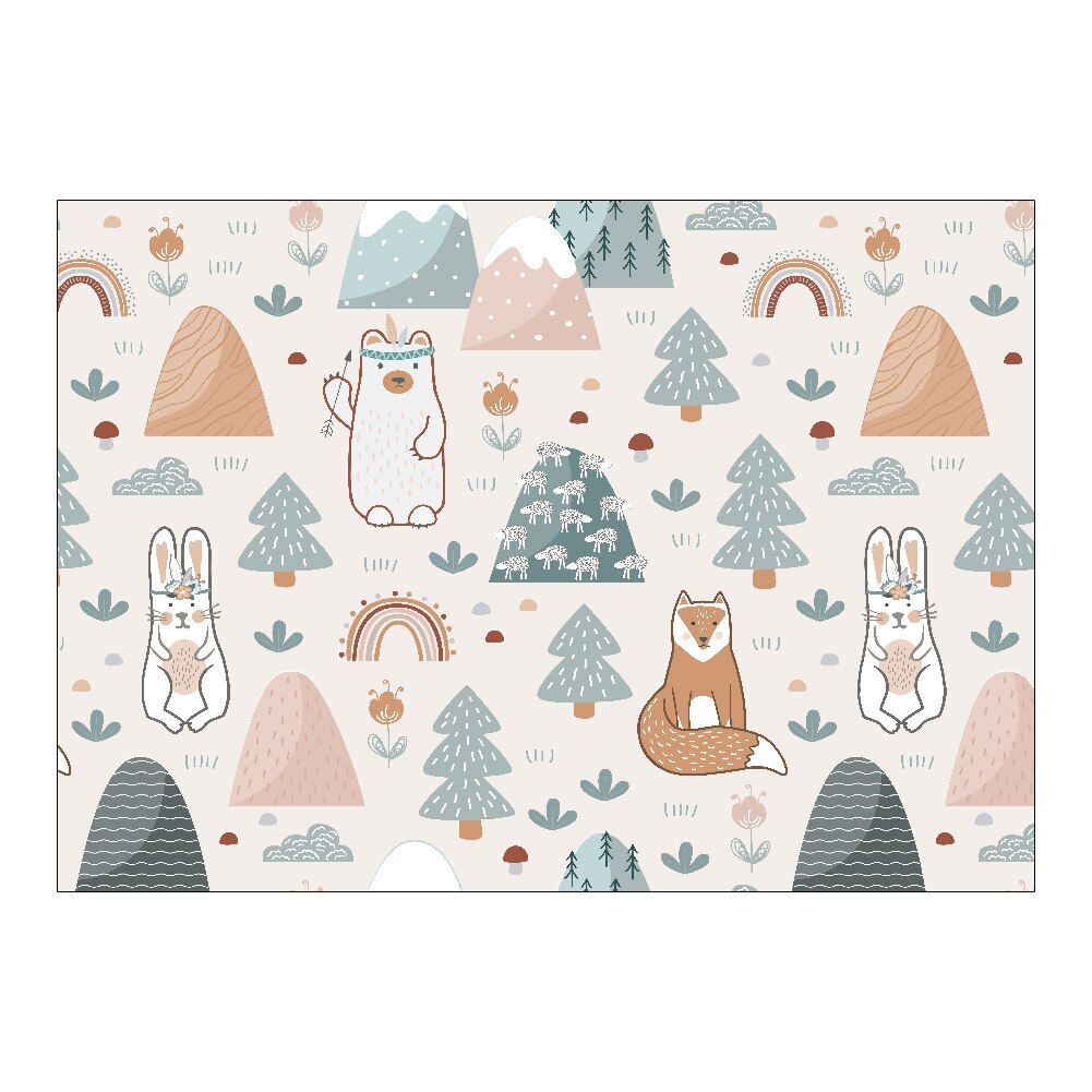 Nursery Cartoon Style Area Rug