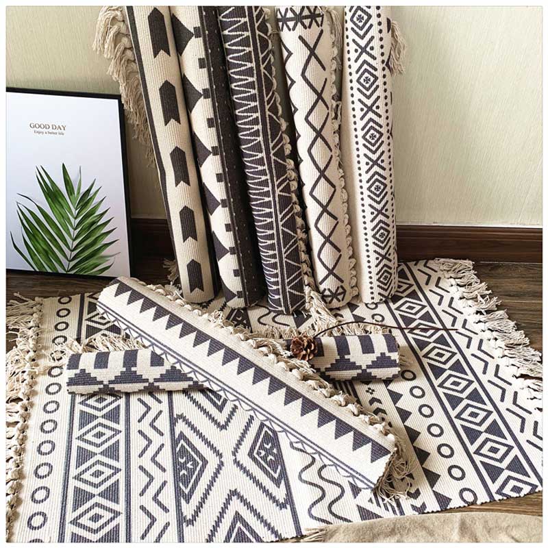Soft Tassel Cotton Area Rug