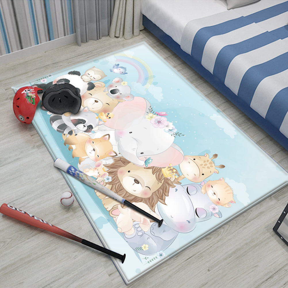 Nursery Cartoon Style Area Rug