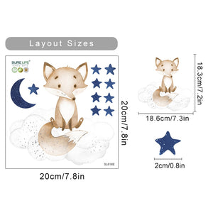 Moon Star Animals Wall Decals