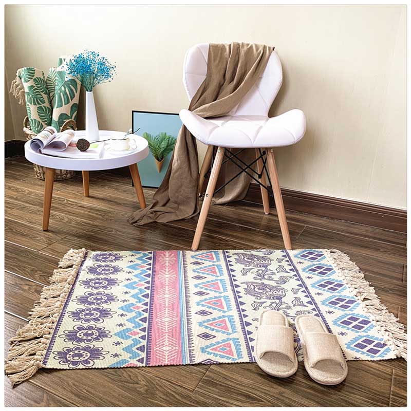 Soft Tassel Cotton Area Rug