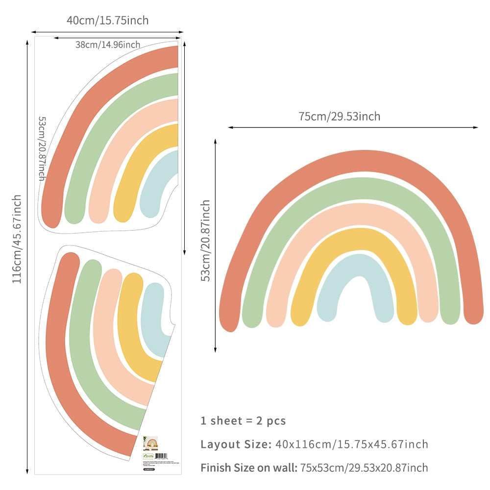 Wall Decals Colorful Rainbows