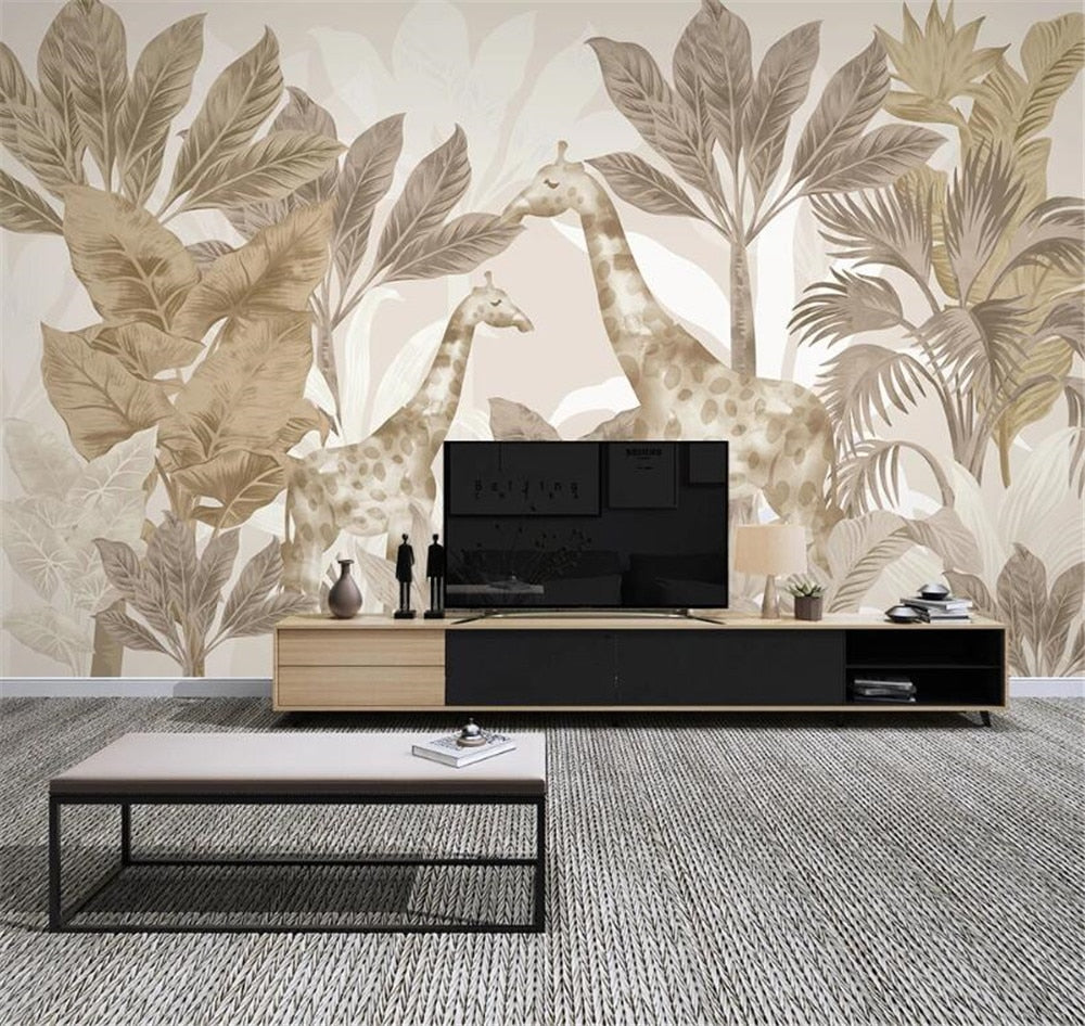 Giraffe Tropical Forest Nursery Wallpaper Mural