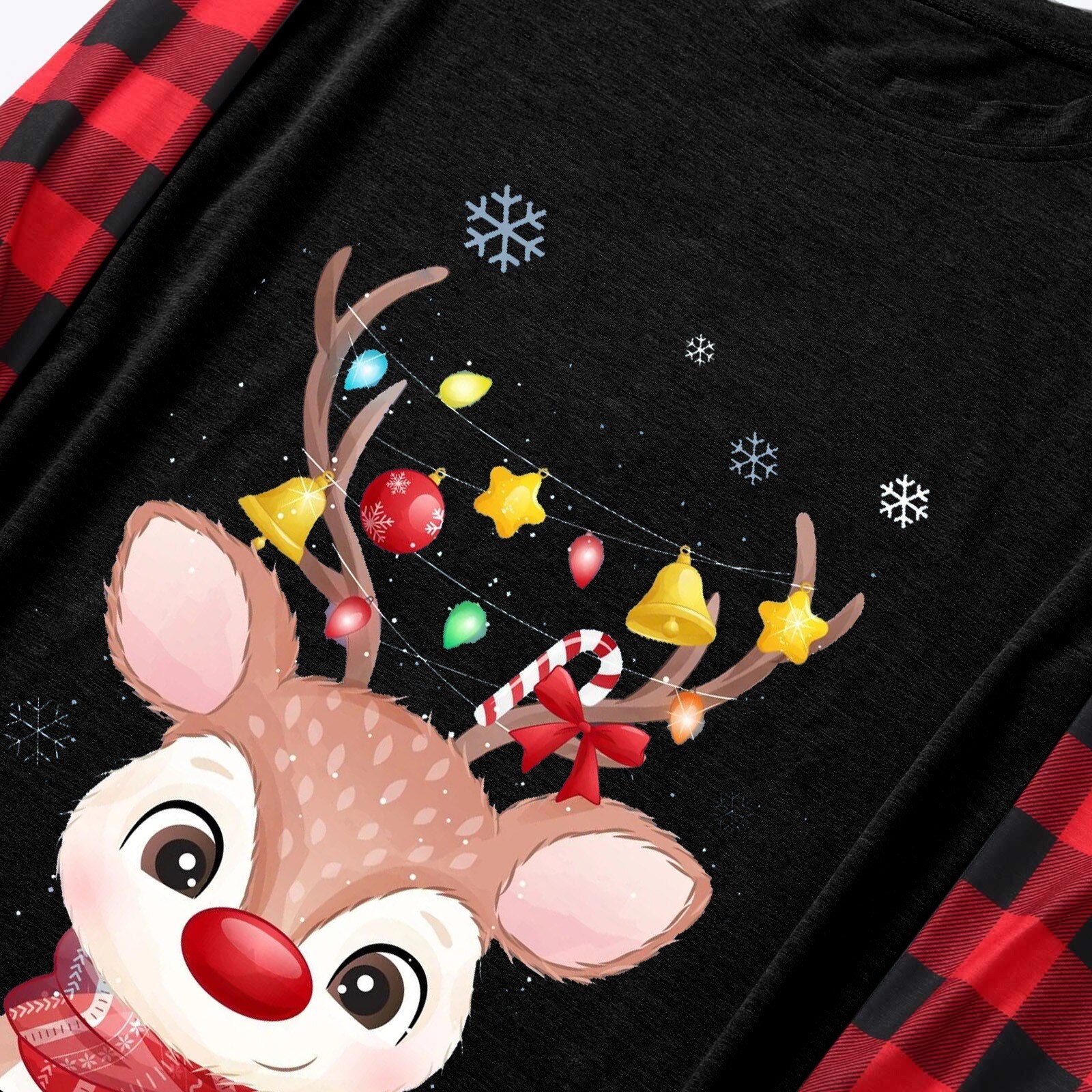 Matching Christmas Pajamas Family Set - Cute Reindeer
