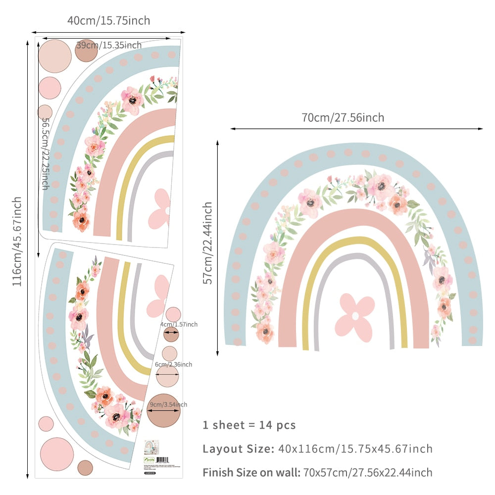 Cartoon Rainbows Wall Decals