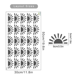 Half Suns Pattern Wall Decals