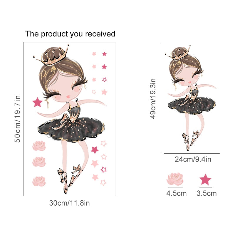 Nursery Wall Decals Swan Girls