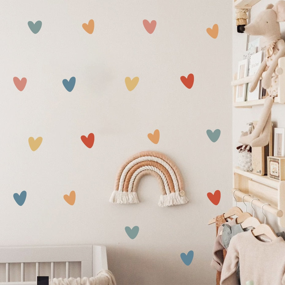 Cartoon Wall Decals Colorful Heart