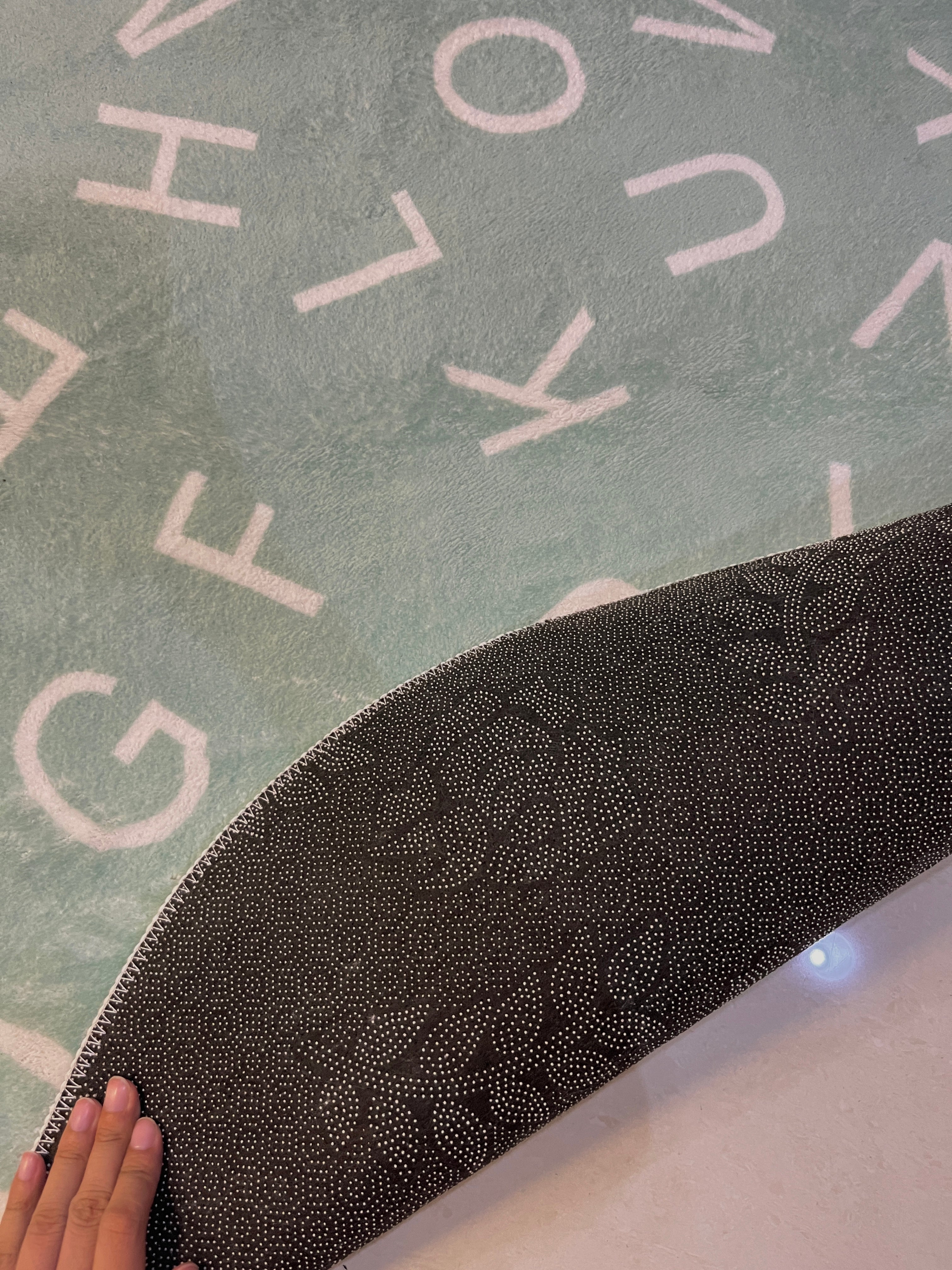 Round Nursery Rug ABC Alphabet