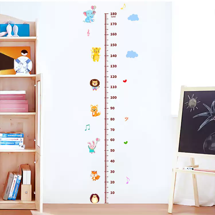 Height Chart Wall Decal Cartoon Style