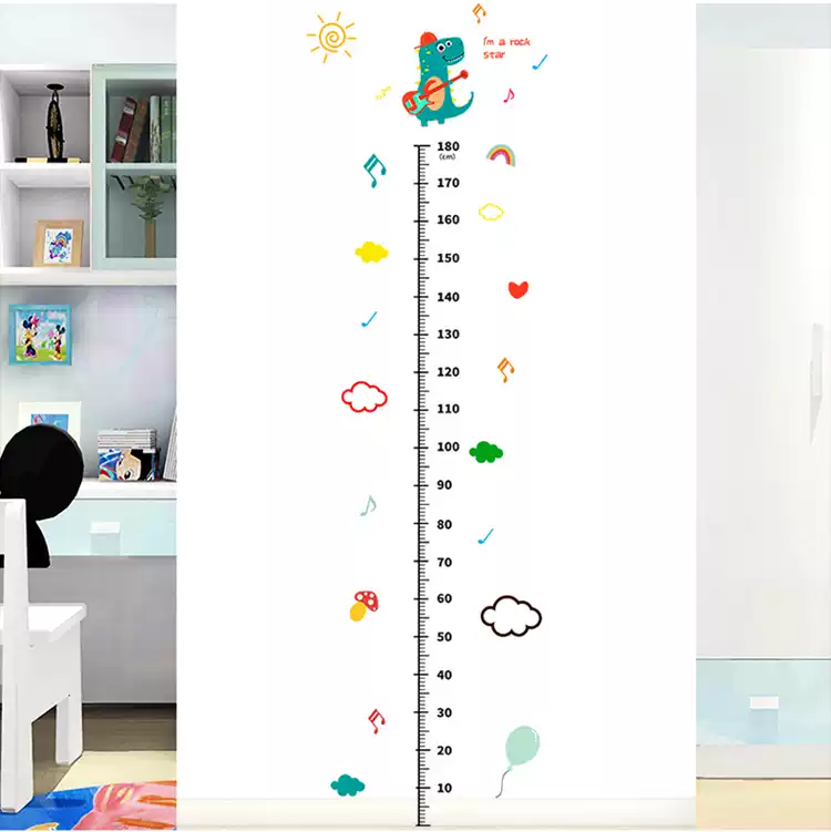 Height Chart Wall Decal Cartoon Style