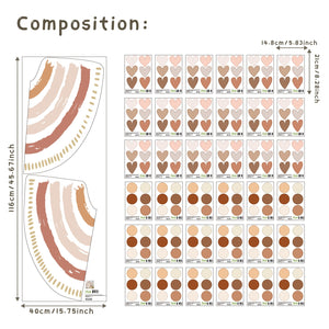 Boho Pattern Rainbows Wall Decals