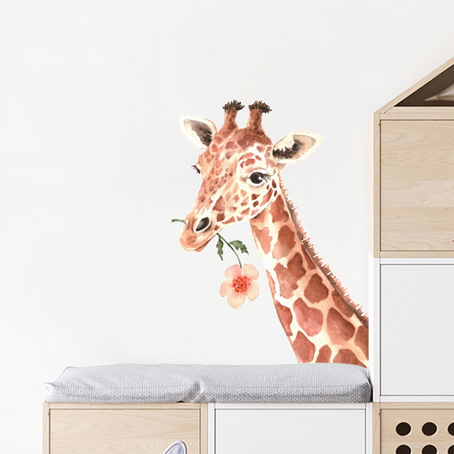 Nursery Wall Decal Cute Giraffe Polka Dots
