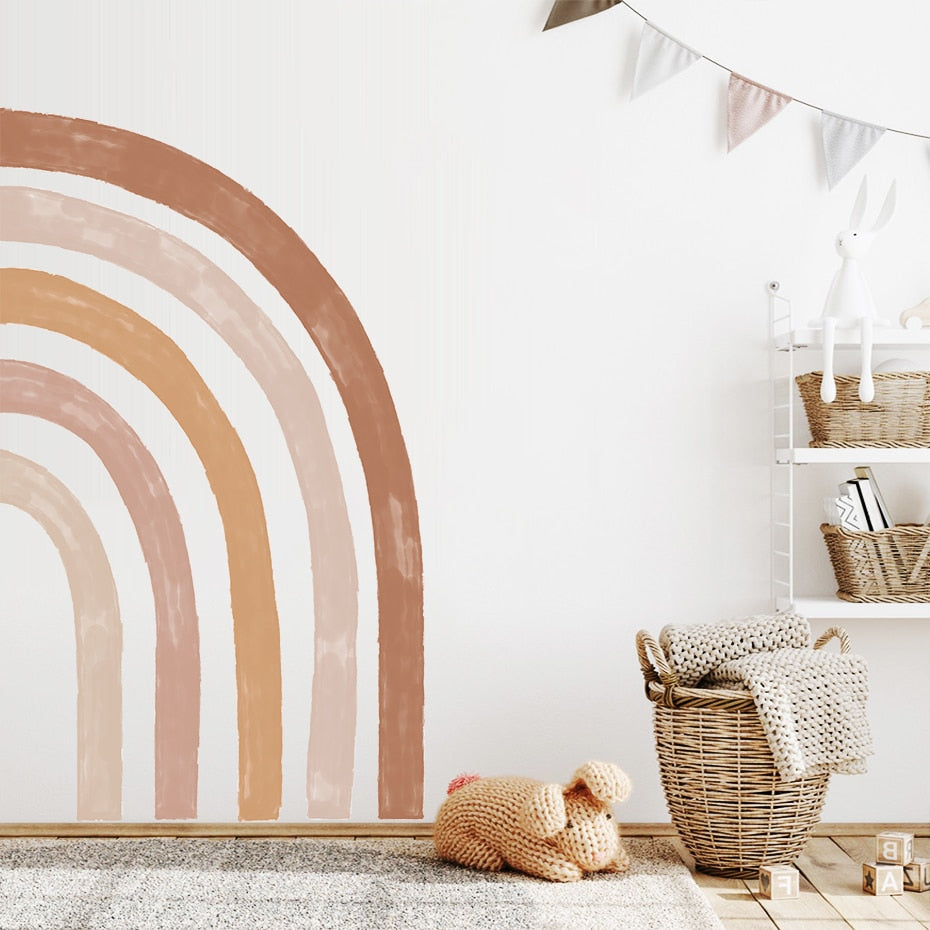Bohemian Wall Decal Large Half Rainbow