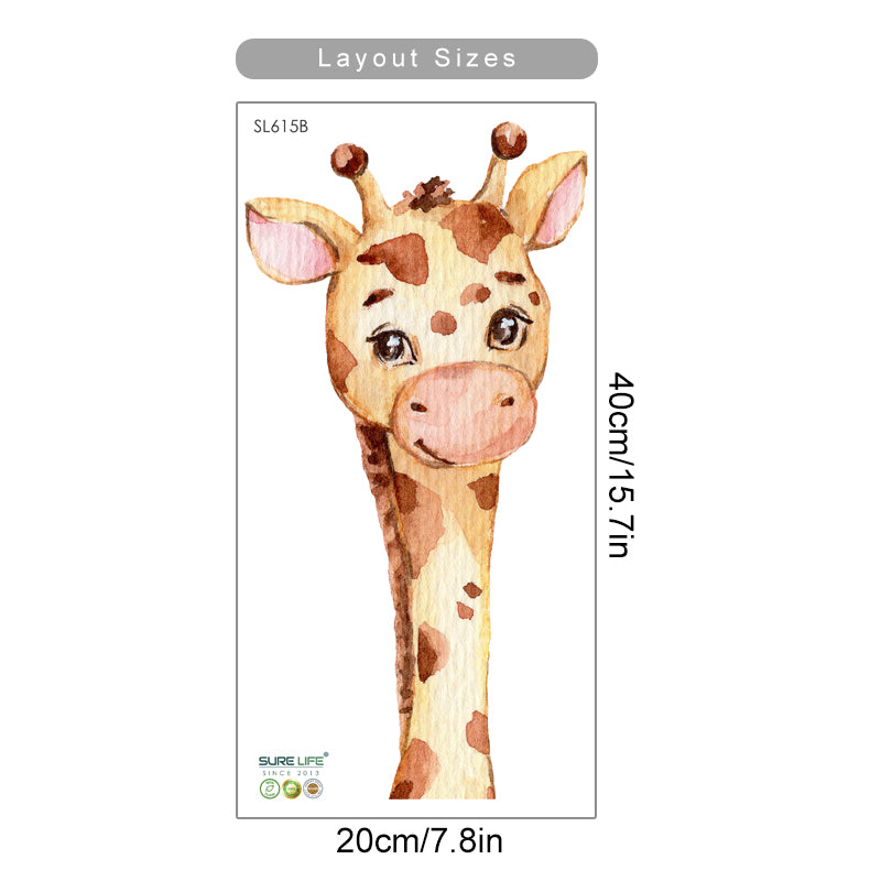 Cartoon Giraffe Animal Wall Decals