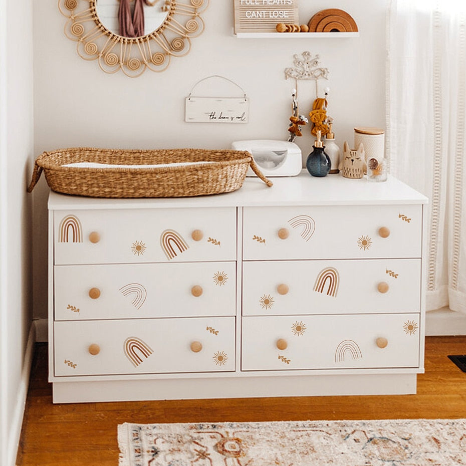 Boho Wall Decals Rainbows Patterns