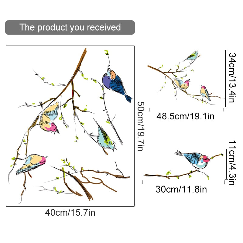 Wall Decals Birds Finch Sparrow