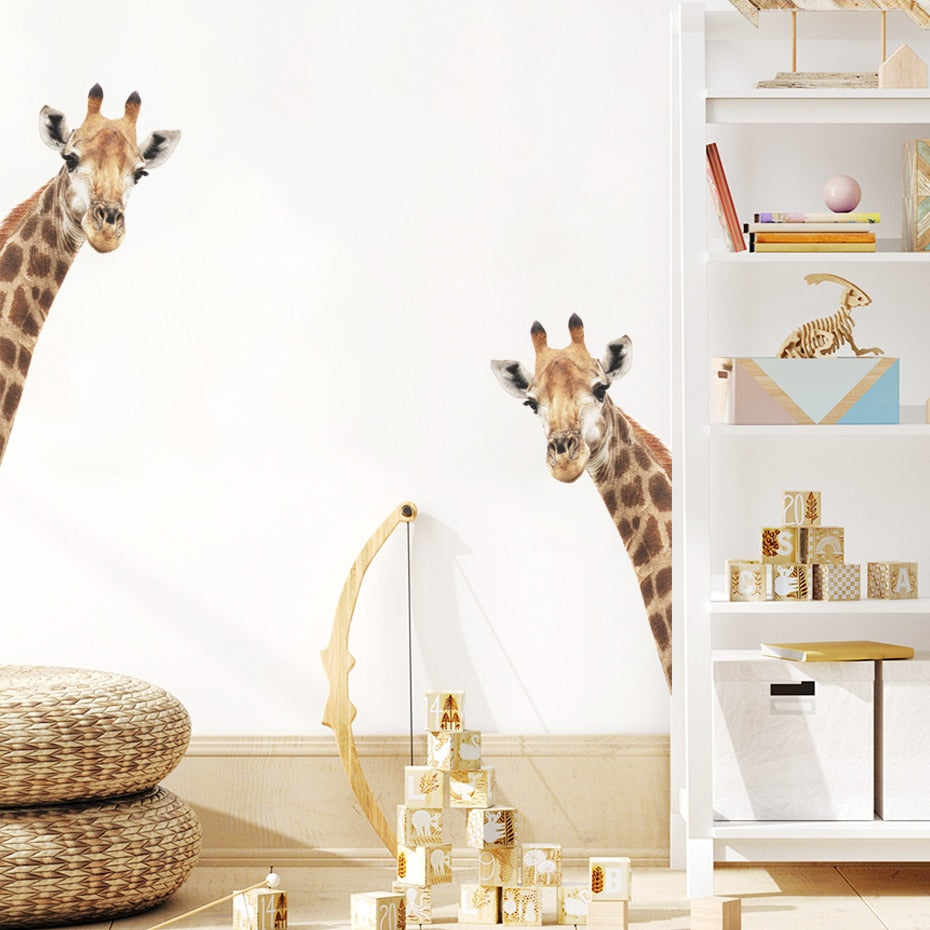 Cartoon Wall Decal Cute Animal Giraffe
