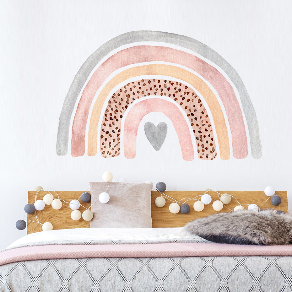 Boho Large Rainbow Colorful Wall Decal