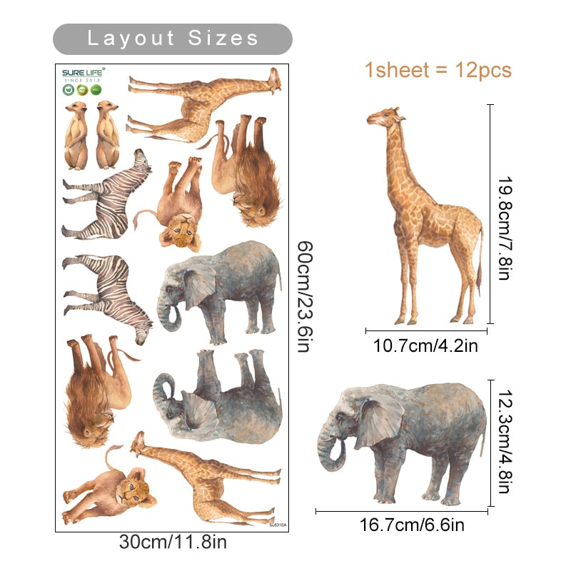 Wall Decals African Wild Animals