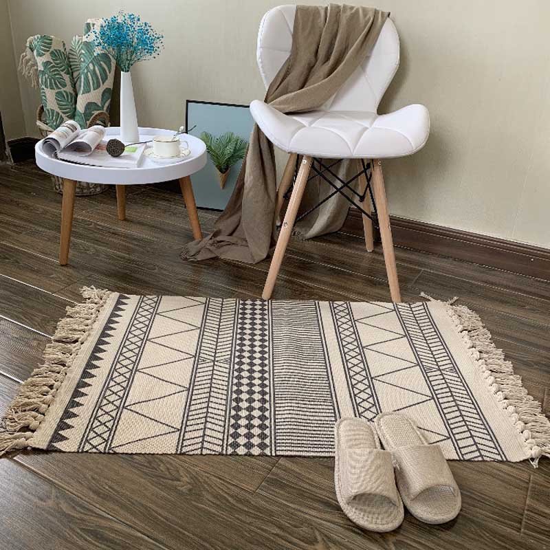 Soft Tassel Cotton Area Rug