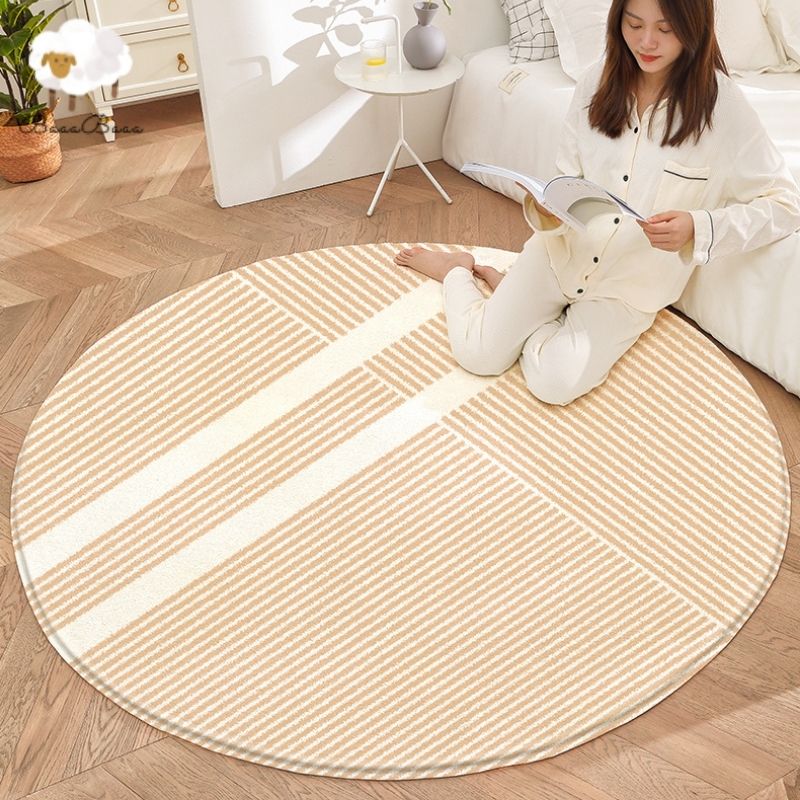Nordic Area Round Rug Stripes