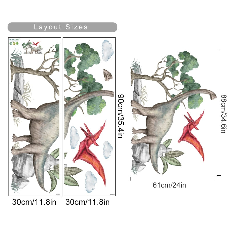Cartoon Wall Decals Nice Dinosaurs