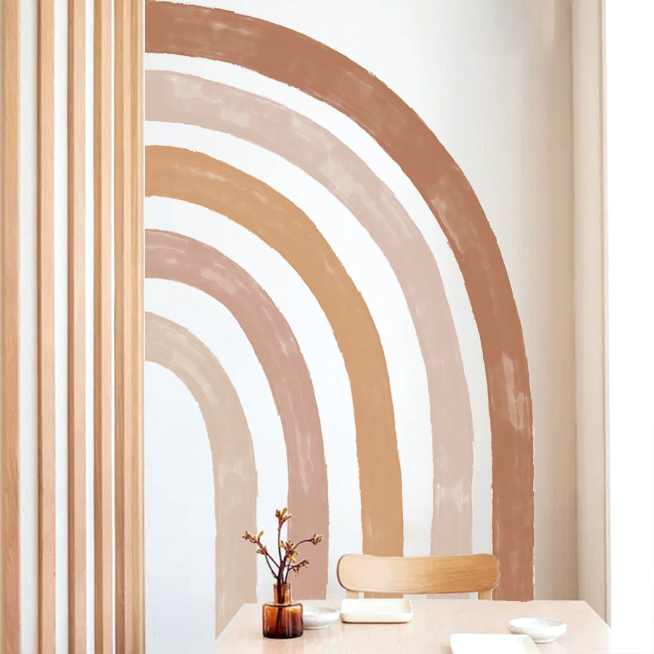 Bohemian Wall Decal Large Half Rainbow