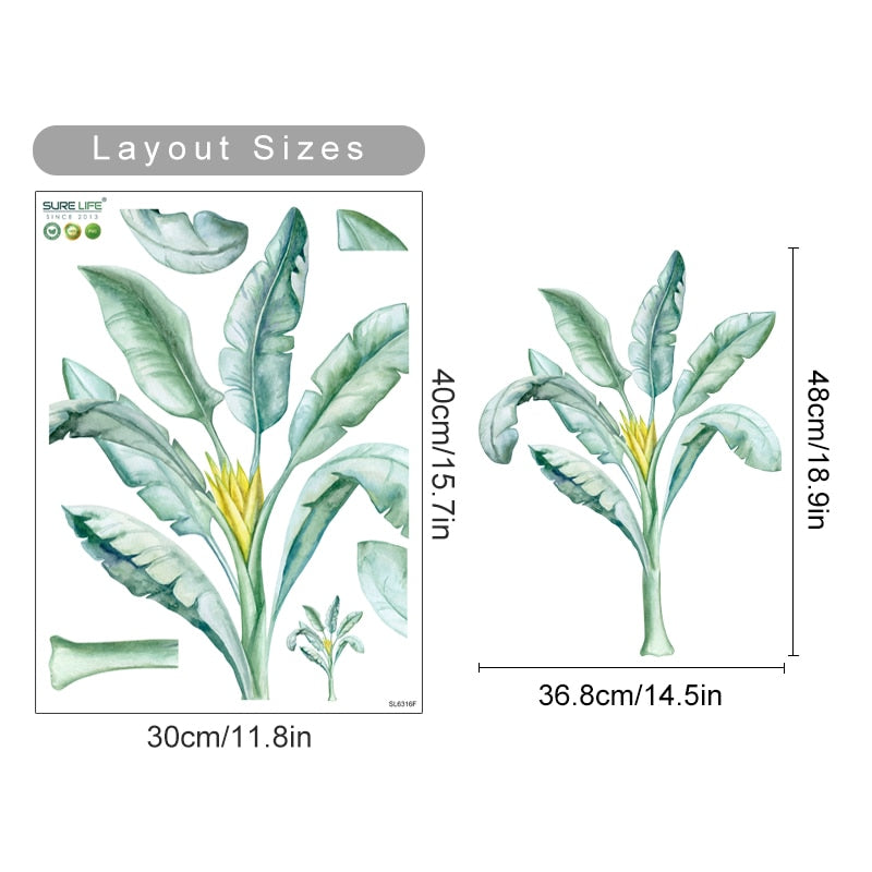 Nursery Wall Decals Plants Cute African Animals