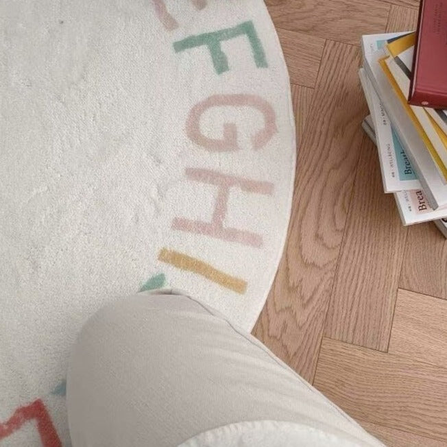 Round Rug Color ABC Alphabet