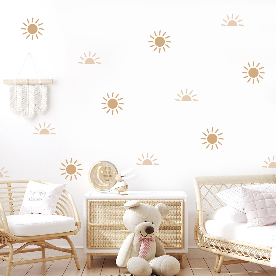 Boho Sun Pattern Wall Decals